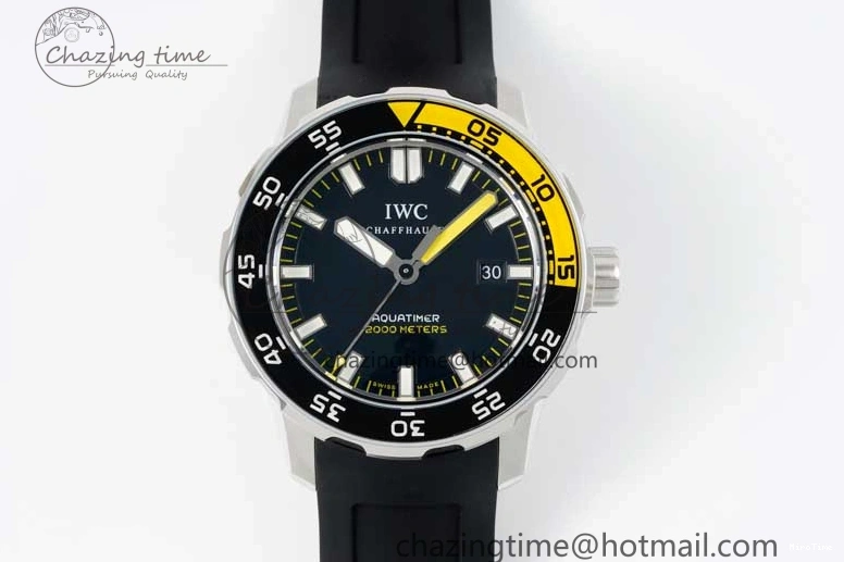 MIROTIME 0429 Bright Aquatimer Automatic SS RSF 1:1 Best Edition Black Yellow Dial on Black Rubber Strap A 7068